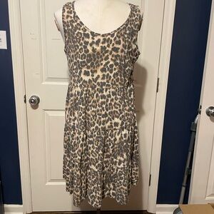 Leopard Print Sleeveless Dress
